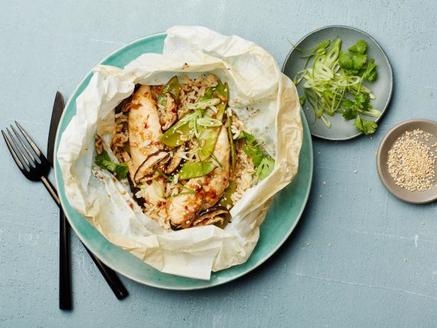 Ginger-Scallion-Chicken-Parchment-Pack-recipe-Food-Network